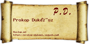 Prokop Dukász névjegykártya
